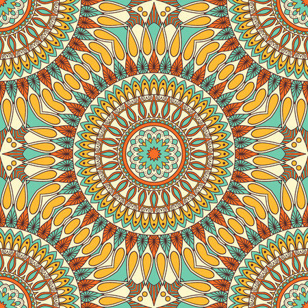 Hand drawn ornamental seamless pattern. Vector illustration.のイラスト素材