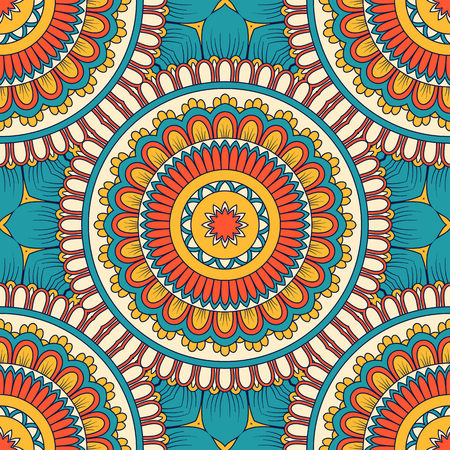 Hand drawn ornamental seamless pattern. Vector Illustrationのイラスト素材
