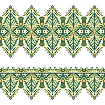 Ethnic seamless border. Hand drawn vector illustrationのイラスト素材