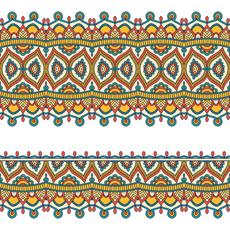 Ethnic seamless border. Hand drawn vector illustrationのイラスト素材