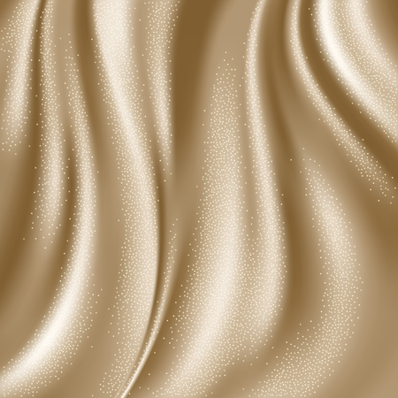 Luxury beige satin smooth fabric background for celebration, ceremony, event invitation card or advertising poster. Vector Illustrationのイラスト素材