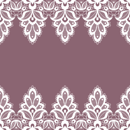 White floral lace decorative background. Vector Illustrationのイラスト素材