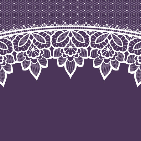 White floral lace decorative background. Vector Illustrationのイラスト素材