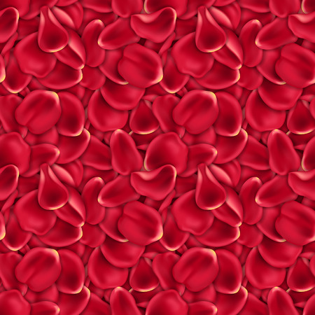 Seamless pattern made of rose petals. Design element for Valentines Day cardのイラスト素材
