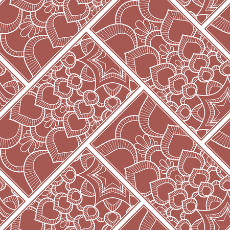 Line art seamless pattern for fabric or wrapping paper. Background with hand-drawn elementsのイラスト素材