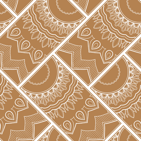 Line art seamless pattern for fabric or wrapping paper. Background with hand-drawn elementsのイラスト素材