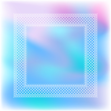 Blurred pastel background with decorative pattern in ethnic oriental style on for greeting card, invitation or announcementのイラスト素材
