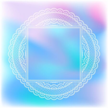 Blurred pastel background with decorative pattern in ethnic oriental style on for greeting card, invitation or announcementのイラスト素材