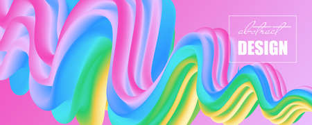 Colorful abstract background with futuristic gradient waves. Trendy illustration for business...