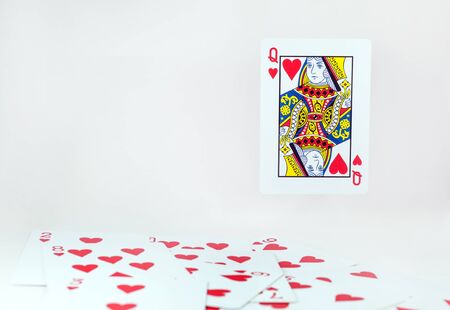 Happy valentine with card Qの写真素材