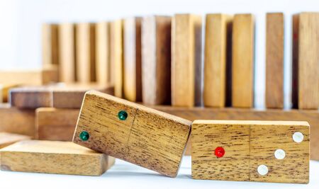 Wooden domino with 2013