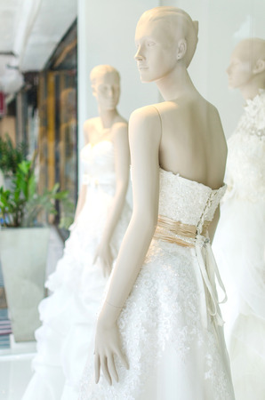 Wedding dress on pink toneの写真素材