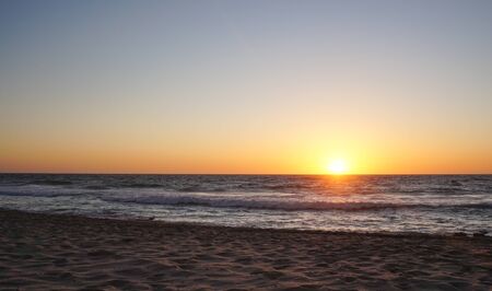 Morning landscape in late summer with sunshineの写真素材