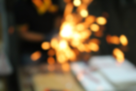 Bokeh Or Blur Candle Lighting Abstract Background.の写真素材