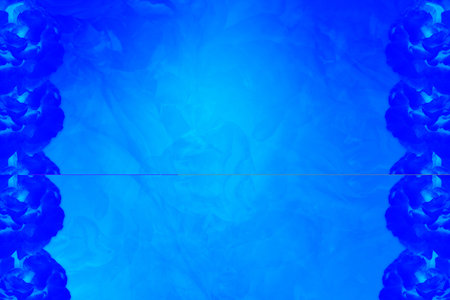 abstract blue roses flower on blur blue roses background, nature, banner, template, name card, copy spaceの写真素材