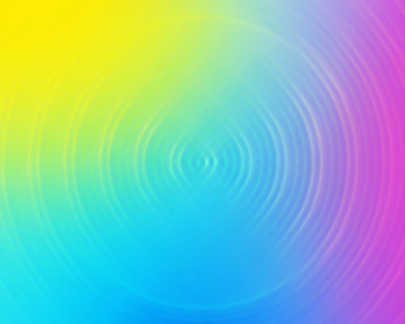 abstract color radial blur circle on colorful background, object, texture, fashion, decor, copy spaceの写真素材