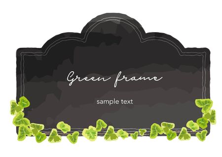 Vine blackboard frameのイラスト素材