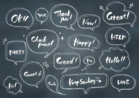 Blackboard Balloon Setのイラスト素材