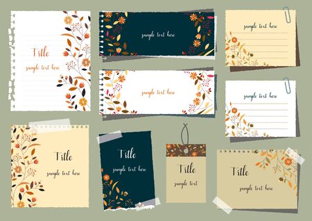 Autumn Color Notepad Set 2のイラスト素材
