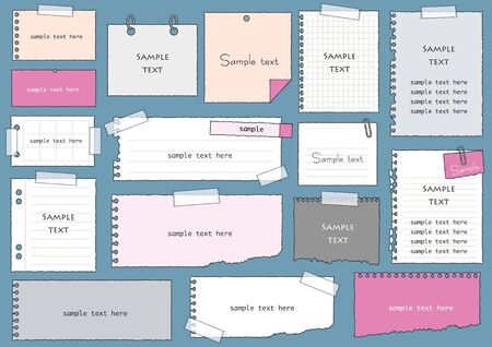 Handwritten Notepad Setのイラスト素材