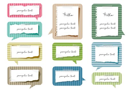 Notepad set for calloutsのイラスト素材