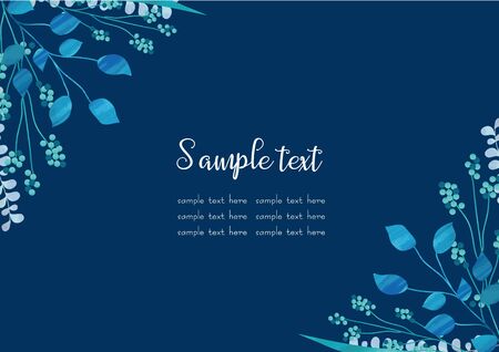 Blue Flower Frameのイラスト素材