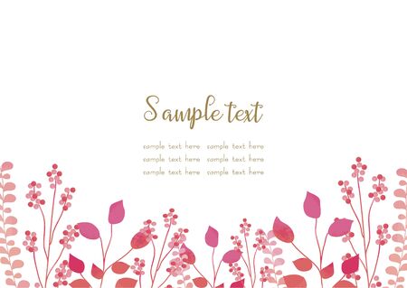 Pink Flower Frameのイラスト素材