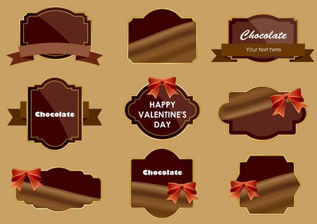 Chocolate Framesetのイラスト素材
