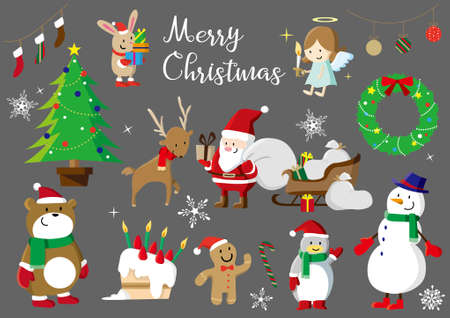 Christmas Illustrationsのイラスト素材