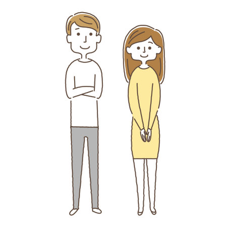Married Couple_Whole Bodyのイラスト素材