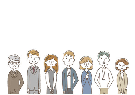 Business Illustration_Upper Body Setのイラスト素材