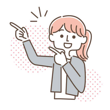 Man in Suit Pointing Poseのイラスト素材