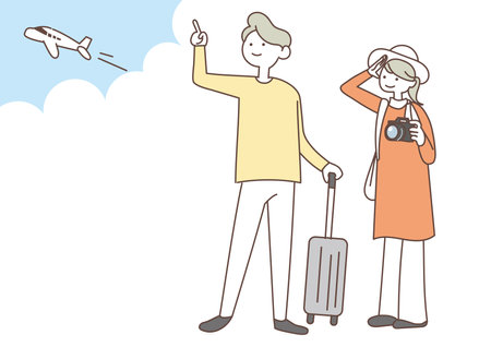 couple going on a tripのイラスト素材