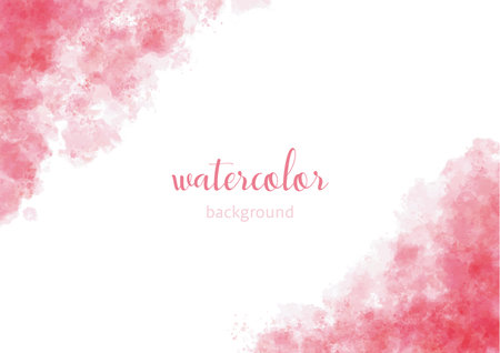 Abstract watercolor background. Vector illustration. Pink watercolor texture.のイラスト素材