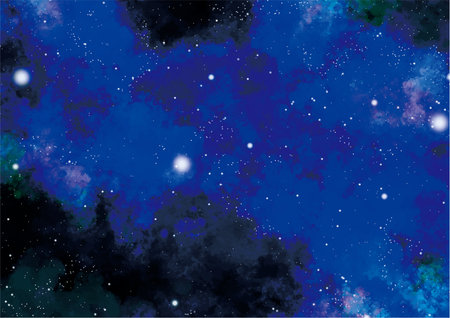 Space background with nebula and stars. Vector illustration. Eps 10のイラスト素材