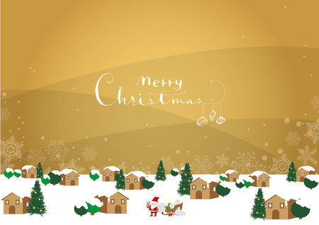Merry Christmas and Happy New Year background. Vector Illustration.のイラスト素材