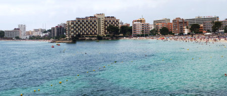 Blue Bay, Majorca, Magaluf, a sunshine resortの写真素材