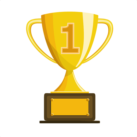 Trophy cup vector illustration  on white backgroundのイラスト素材