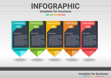 Business steps to success Infographic data.Presentation chart.diagram with steps template.Creative vector illustration.のイラスト素材