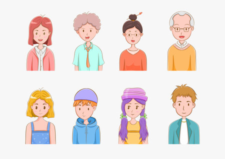 People man and women character design isolated on white background