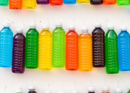 Syrup in a plastic bottle  の写真素材