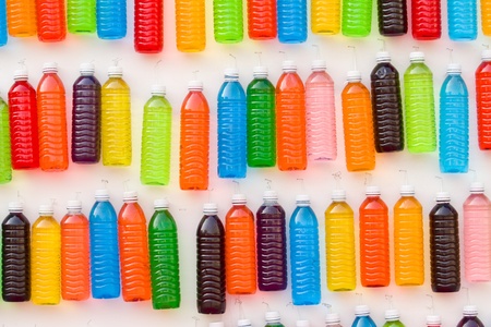 Syrup in a plastic bottle  の写真素材