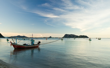 Fishing boat on the beach  の写真素材