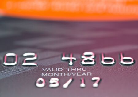 CloseUp valid date on credit card の写真素材