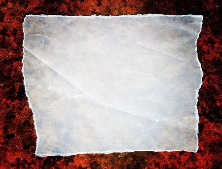 Paper on the old metal board  の写真素材