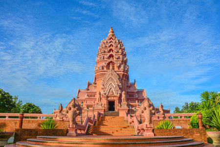 Pink Temple at Buriram Thailandの写真素材