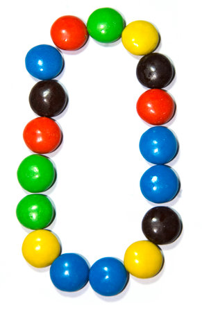 Candy Chocolate Number 0の写真素材