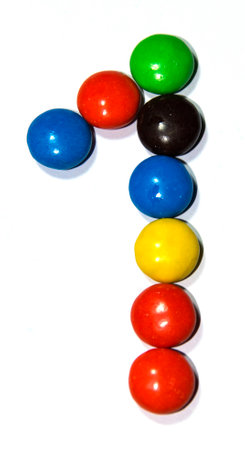 Candy Chocolate Number 1の写真素材