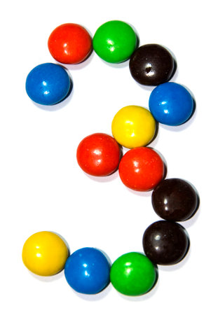 Candy Chocolate Number 3の写真素材