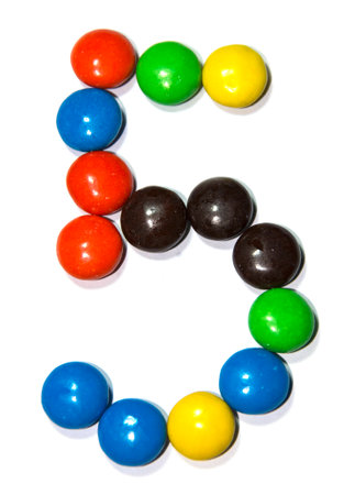 Candy Chocolate Number 5の写真素材